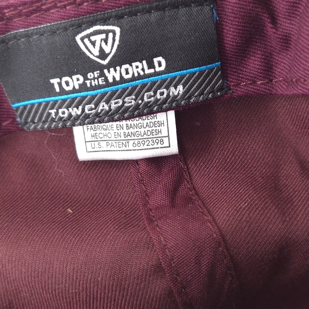 Texas A&M Hat Mens Maroon Red Adjustable Strapback Dad Cap Top of the World NEW - Picture 7 of 7